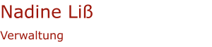 Nadine LißVerwaltung